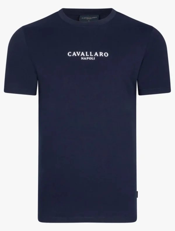 Cheap Cavallaro Napoli Bari T-Shirt Donkerblauw