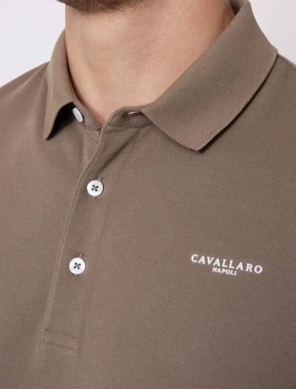 Discount Cavallaro Napoli Basic Polo Bruin