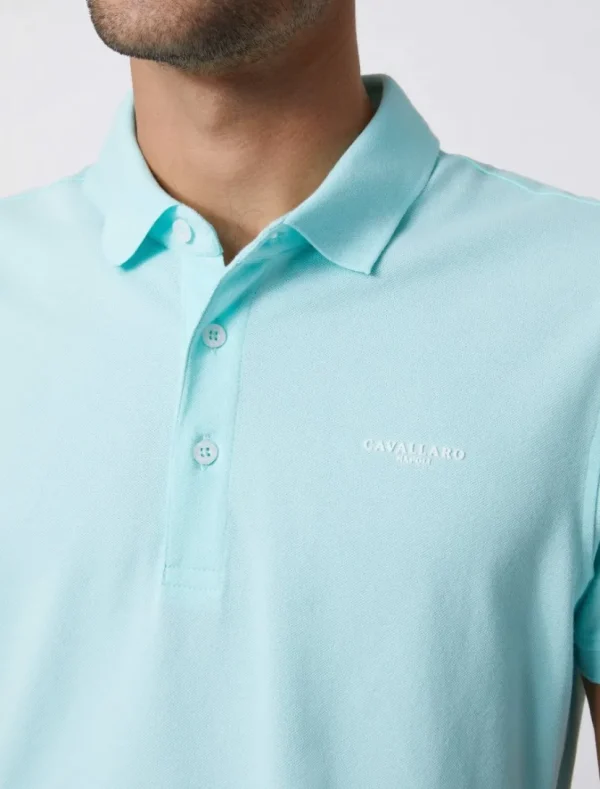 Best Sale Cavallaro Napoli Basic Polo Blauw