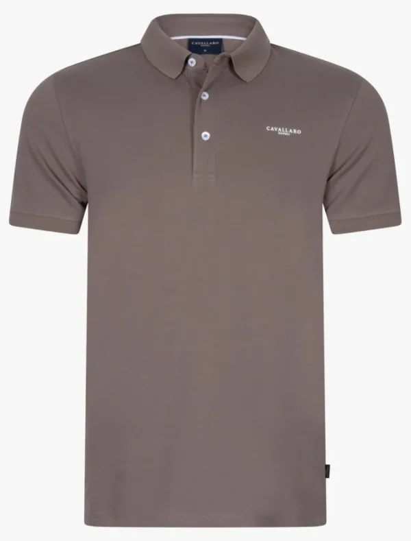 Discount Cavallaro Napoli Basic Polo Bruin