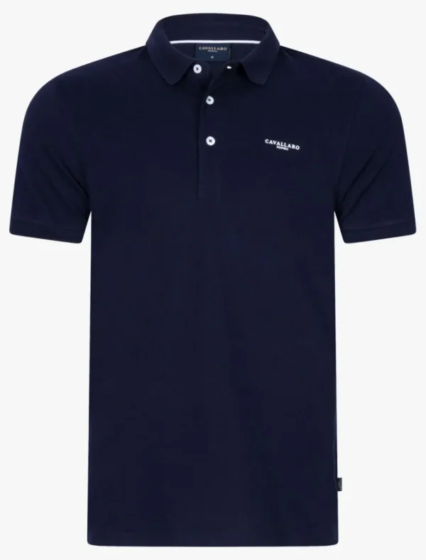 Outlet Cavallaro Napoli Basic Polo Donkerblauw