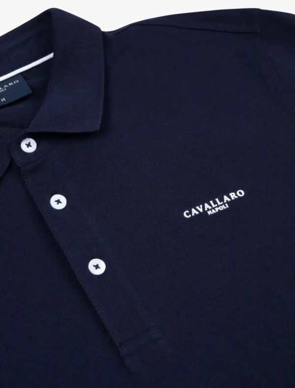 Outlet Cavallaro Napoli Basic Polo Donkerblauw