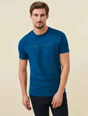 Cheap Cavallaro Napoli Cavagio T-Shirt Petrol Blue