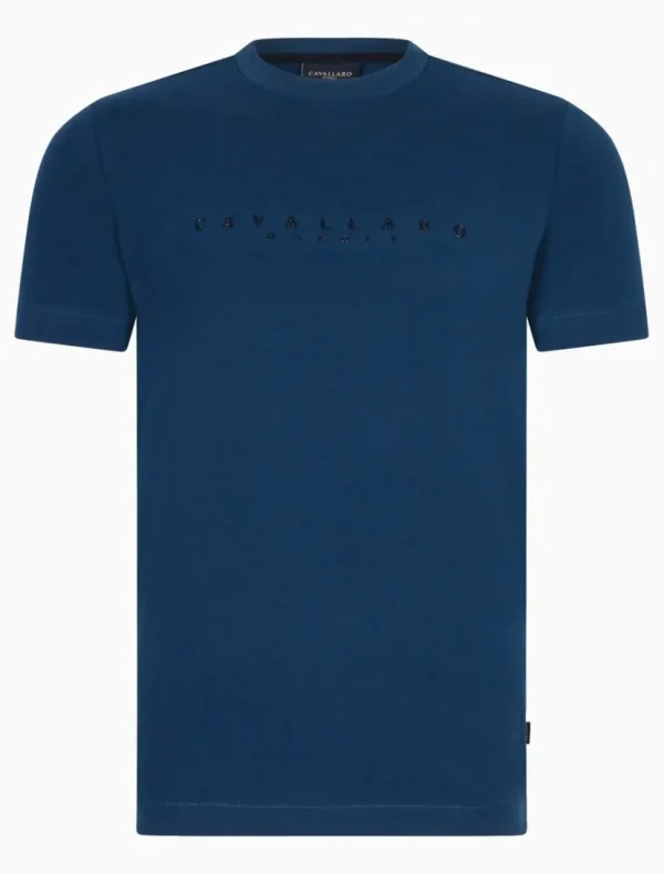 Cheap Cavallaro Napoli Cavagio T-Shirt Petrol Blue