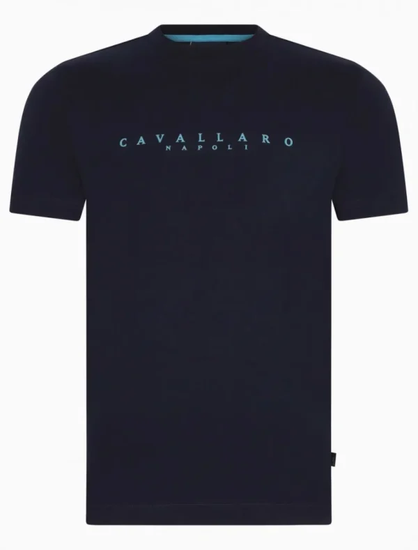 Cheap Cavallaro Napoli Cavagio T-Shirt Donkerblauw