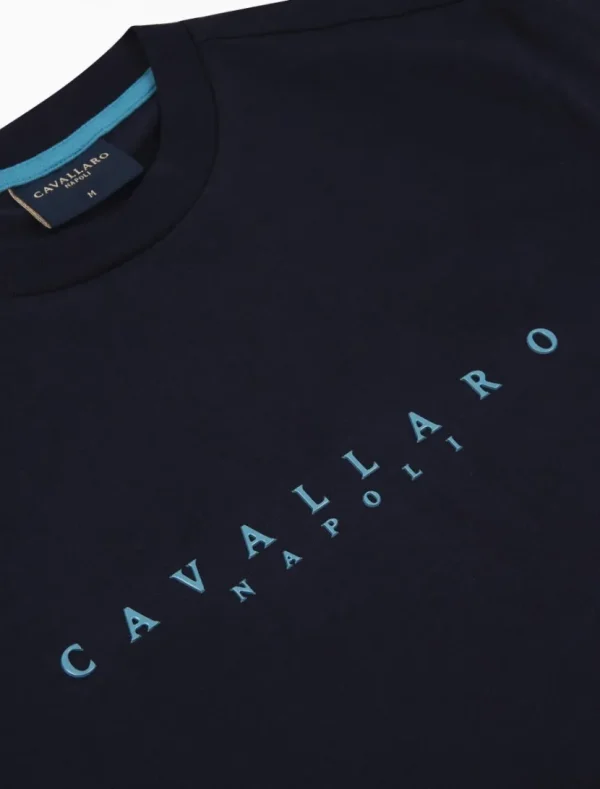 Cheap Cavallaro Napoli Cavagio T-Shirt Donkerblauw