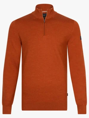 New Cavallaro Napoli Merino Half Zip Trui Oranje