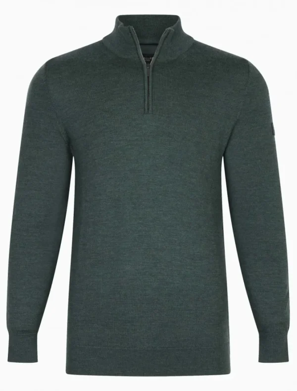 Flash Sale Cavallaro Napoli Merino Half Zip Trui Groen