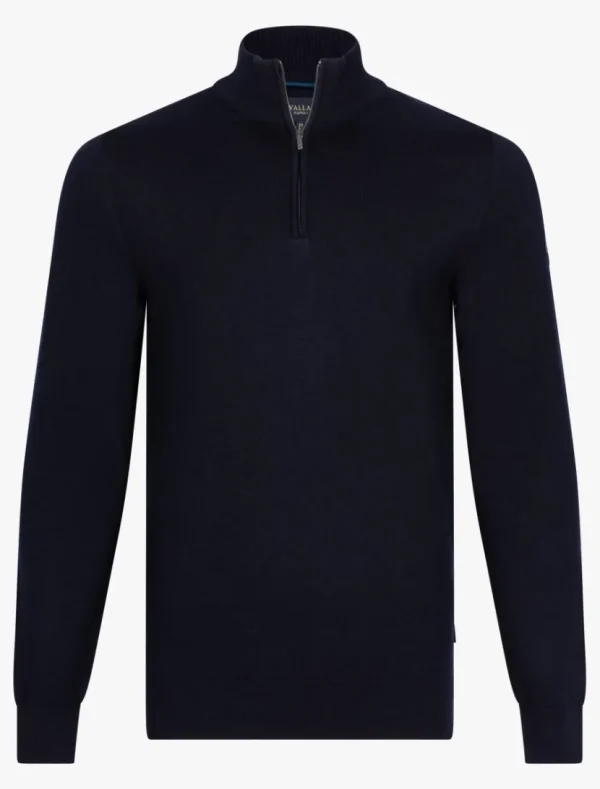 Online Cavallaro Napoli Merino Half Zip Trui Donkerblauw