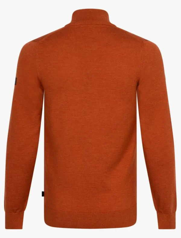 New Cavallaro Napoli Merino Half Zip Trui Oranje