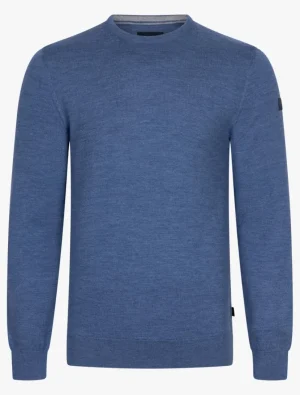 Shop Cavallaro Napoli Merino R-Neck Trui Blauw