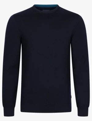 Discount Cavallaro Napoli Merino R-Neck Trui Donkerblauw