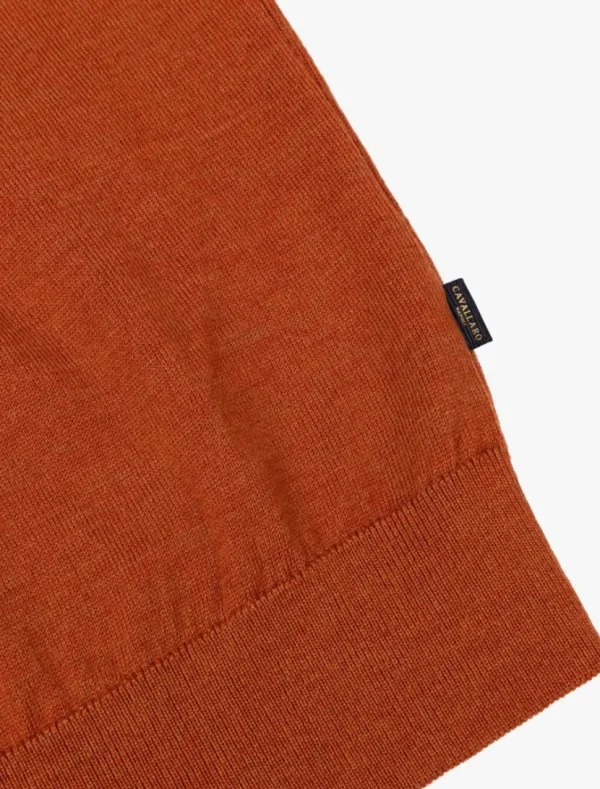 Online Cavallaro Napoli Merino R-Neck Trui Oranje