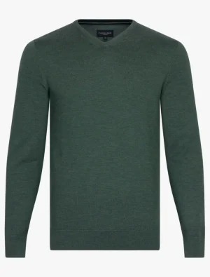 Store Cavallaro Napoli Merino V-Neck Trui Groen