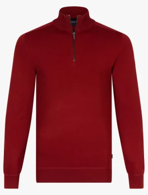 Best Sale Cavallaro Napoli Mileno Half Zip Trui Donkerrood