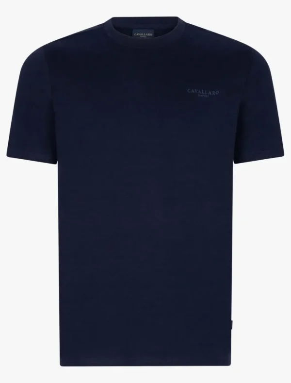 Hot Cavallaro Napoli Pescaro Relaxed T-Shirt Donkerblauw